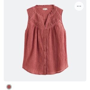 Elegant Sleeveless Blouse - Terracotta